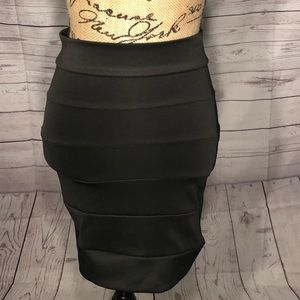 Form fitting black shirt